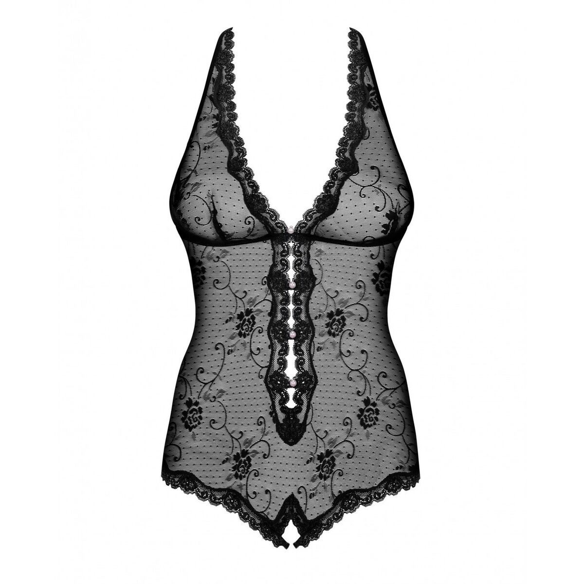 Trikot Obsessive Fiorenta teddy Svart S/M